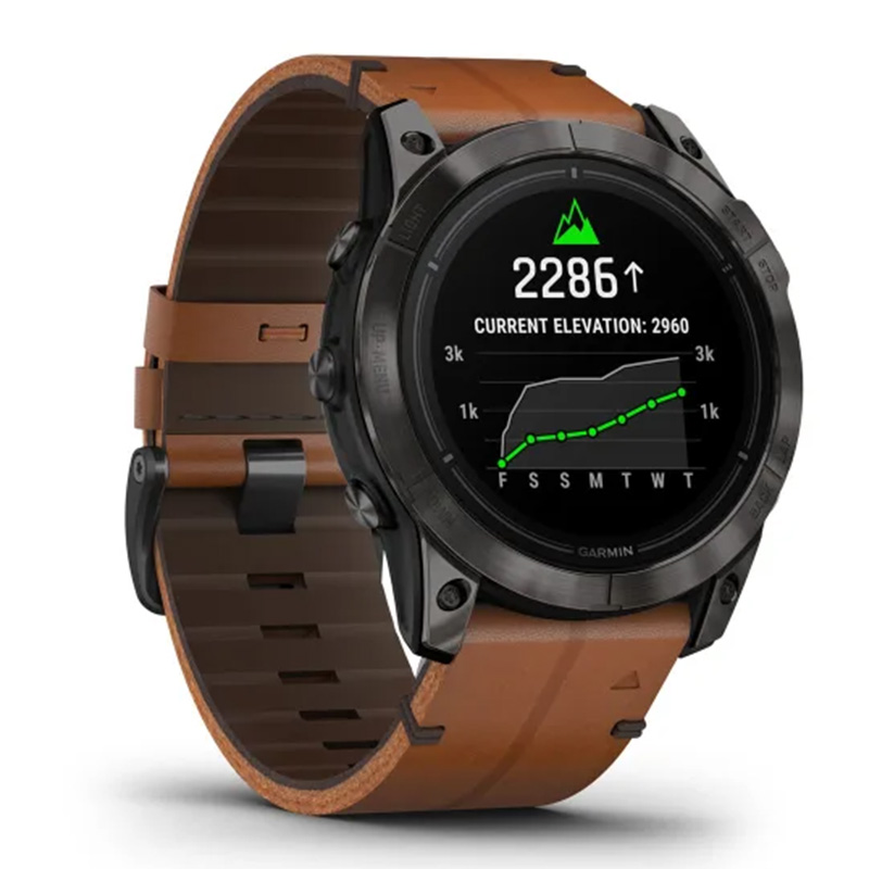 Garmin Epix Pro Gen 2 Sapphire Edition 51 mm Carbon Grey DLC Titanium with Chestnut Leather Band Watch Best Price in Abu Dhabi