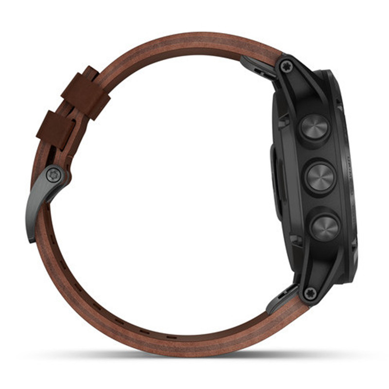 Garmin Fenix 5X Plus Sapphire Slate Grey with Brown Leather Band 51mm Best Price in Sharjah