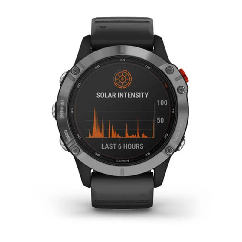 Garmin Fenix 6 Watch Solar Edition Silver with Black Band 47mm Best Price in UAE