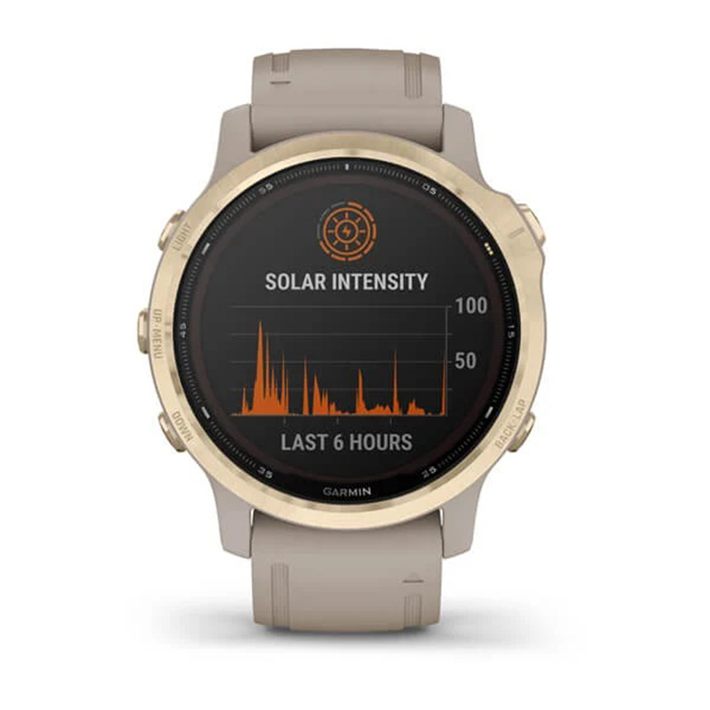 Garmin Fenix 6S Pro Solar Edition Light Gold with Light Sand Band 42mm Music WiFi Best Price in UAE