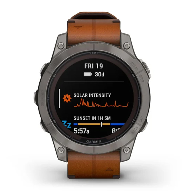 Garmin Fenix 7 Pro Sapphire Solar Edition 47mm Titanium with Chestnut Leather Band Watch Best Price in Dubai