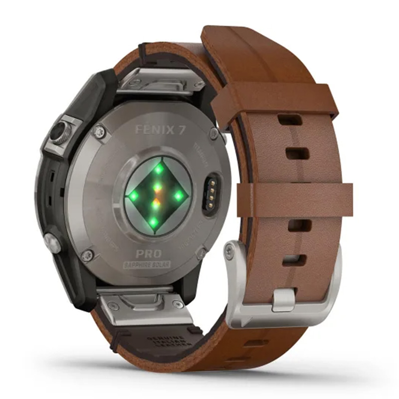 Garmin Fenix 7 Pro Sapphire Solar Edition 47mm Titanium with Chestnut Leather Band Watch Best Price in UAE