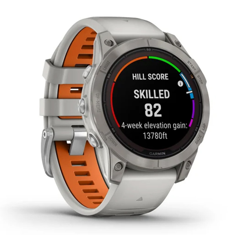 Garmin Fenix 7 Pro Sapphire Solar Edition 47mm Titanium with Fog Gray/Ember Orange Band Watch Best Price in Abu Dhabi