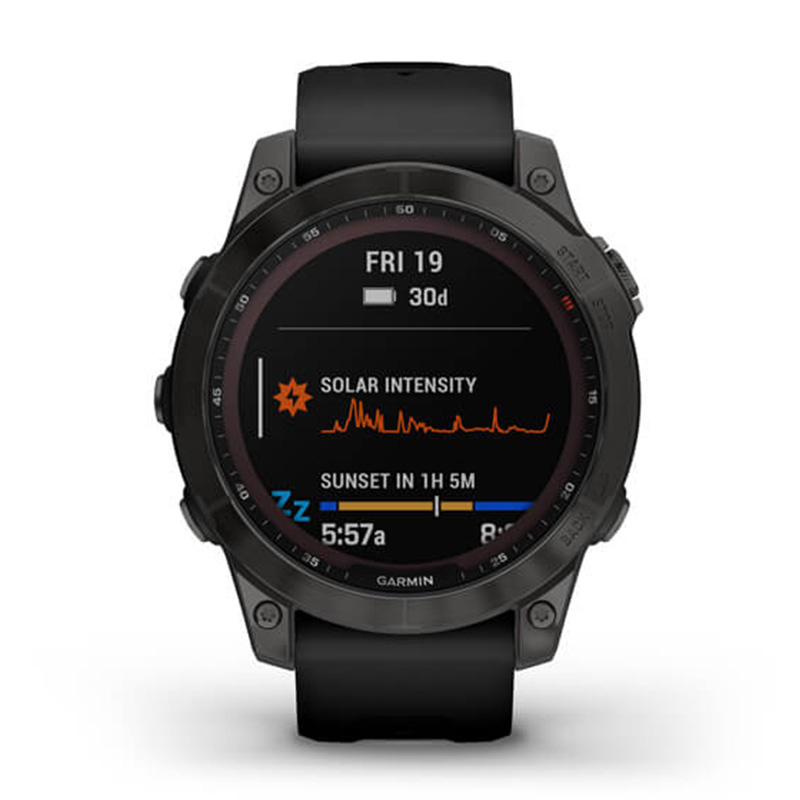 Garmin fÄ“nix 7 Sapphire Solar Black DLC Titanium with Black Band 47 MM Watch Best Price in Dubai