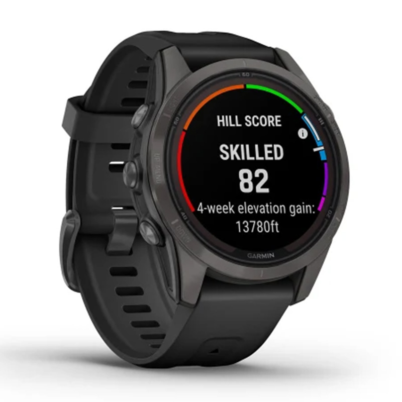 Garmin Fenix 7S Pro Sapphire Solar Edition 42mm Carbon Grey DLC Titanium with Black Band Watch Best Price in Abu Dhabi