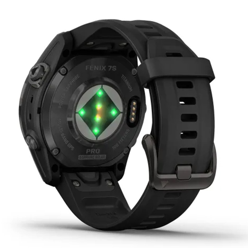 Garmin Fenix 7S Pro Sapphire Solar Edition 42mm Carbon Grey DLC Titanium with Black Band Watch Best Price in UAE
