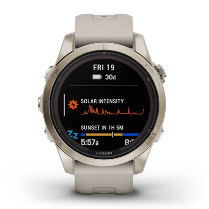 Garmin Fenix 7S Pro Sapphire Solar Edition 42mm Soft Gold with Light Sand Band Watch Best Price in Dubai