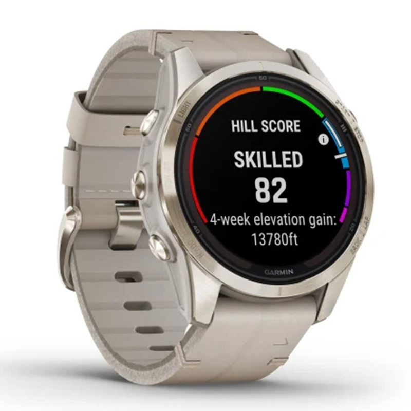 Garmin Fenix 7S Pro Sapphire Solar Edition 42mm Soft Gold with Limestone Leather Band Watch Best Price in Abu Dhabi