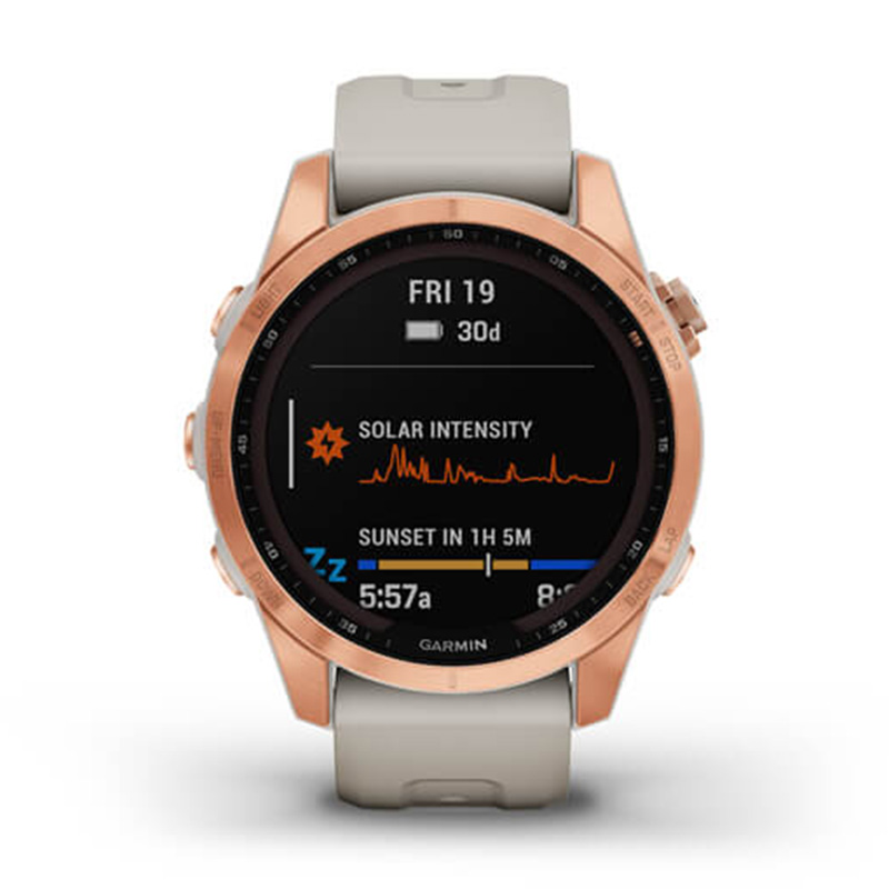 Garmin fenix 7S Solar Rose Gold with Light Sand Band 42 MM Watch Best Price in Dubai