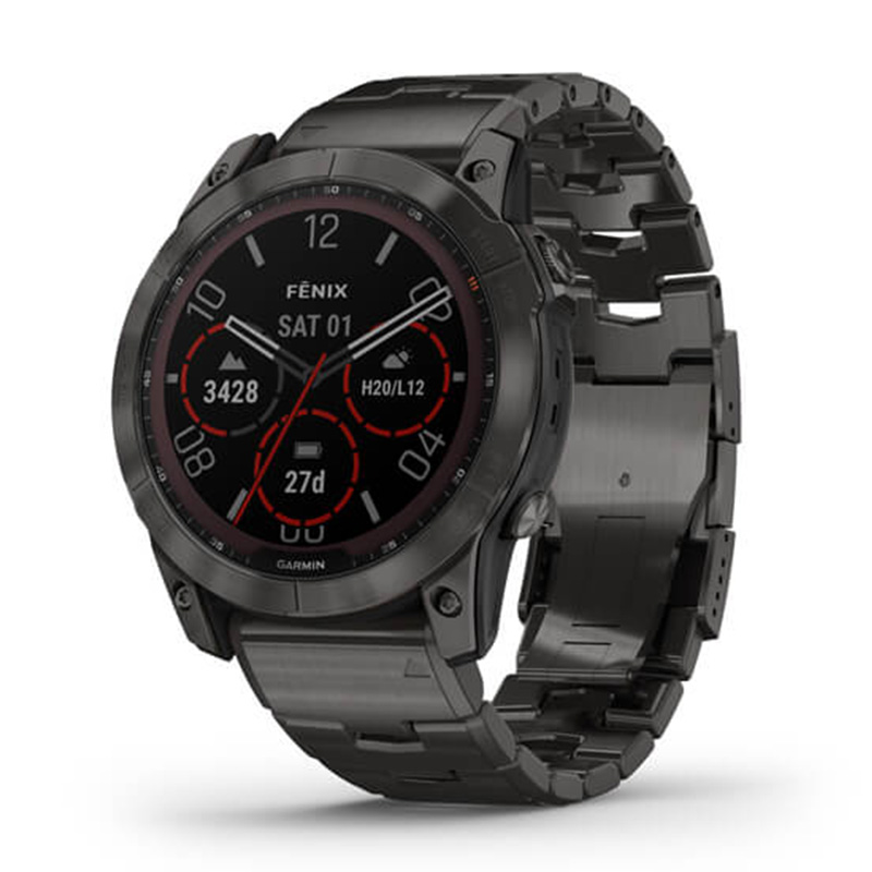 Garmin fenix 7X Sapphire Solar Carbon Grey DLC Titanium with Carbon Grey DLC Vented Titanium Band 51 MM Watch Best Price in Dubai