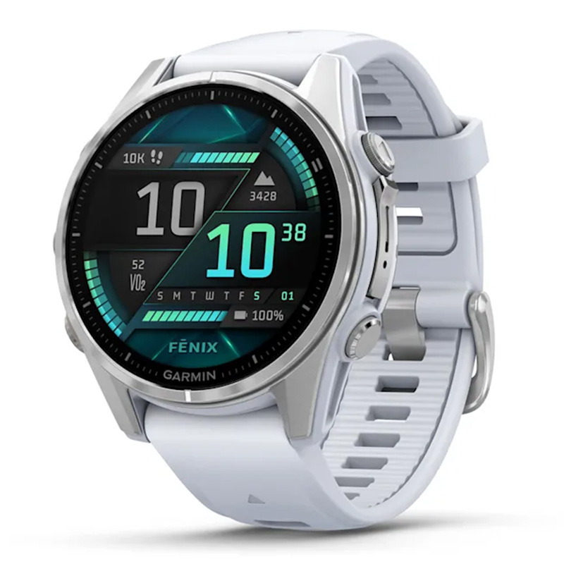 Garmin Fenix 8 – 43 mm Amoled Silver With Whitestone Silicone Band Watch Best Price in UAE