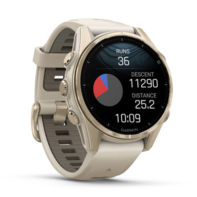 Garmin Fenix 8 – 43 mm Sapphire Soft Gold With Fog Gray/Dark Watch Best Price in Al Ain