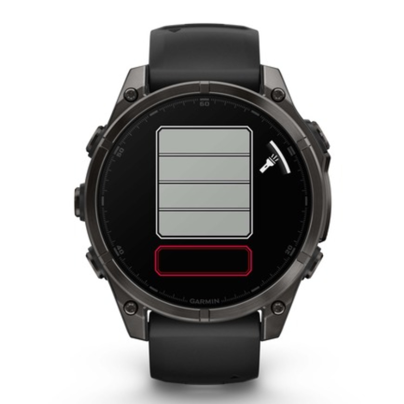 Garmin Fenix 8 – 47 mm Amoled Sapphire Carbon Gray Dlc Titanium With Black/Pebble Gray Silicone Watch Best Price in Dubai