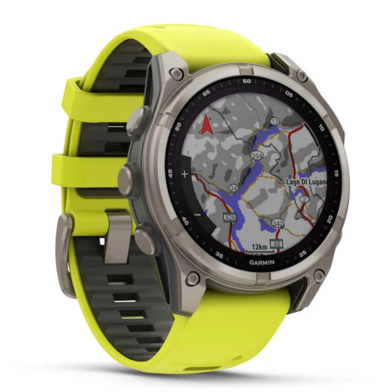 Garmin Fenix 8 – 47 mm Solar Sapphire Titanium With An Amp Yellow/graphite Silicone Band Watch Best Price in Al Ain