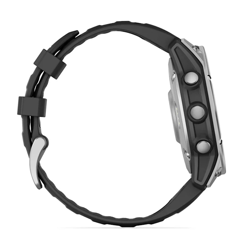 Garmin Fenix E – 47 mm Amoled Stainless Steel With A Black Silicone Band Watch Best Price in UAE