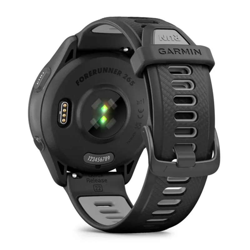 Garmin Forerunner 265 Black Bezel and Case with Black/Powder Gray Silicone Band 46MM Watch Best Price in Al Ain