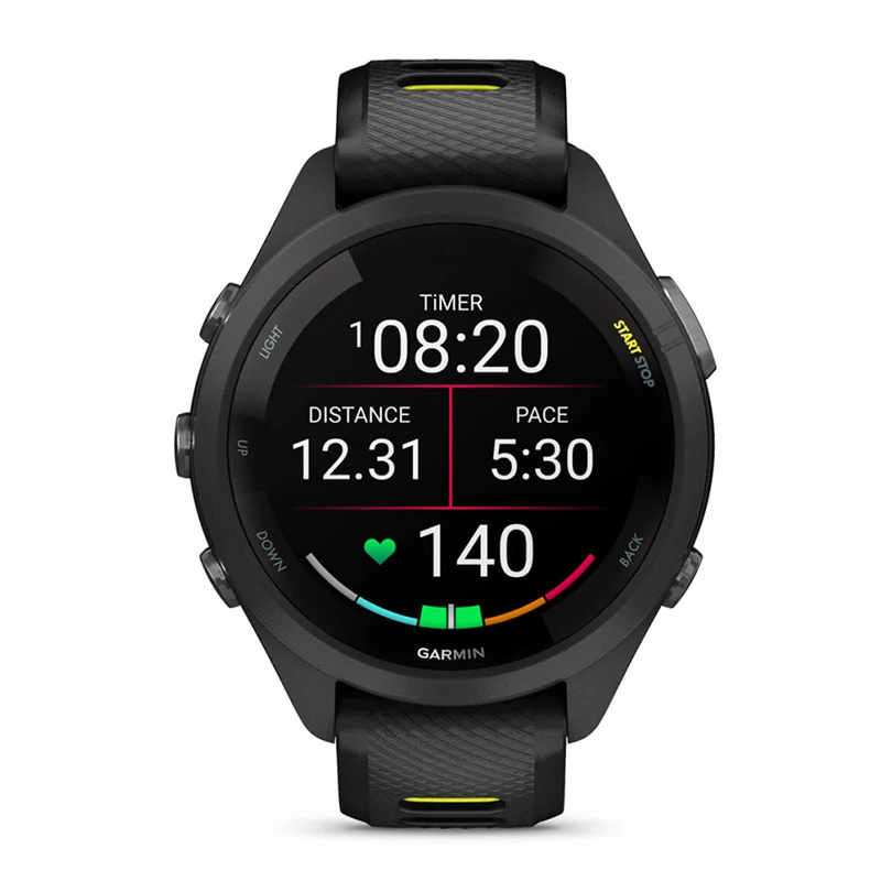Garmin Forerunner 265S Black Bezel and Case with Black/Amp Yellow Silicone Band 42 MM Watch Best Price in Dubai
