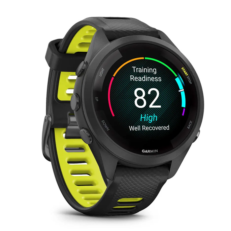 Garmin Forerunner 265S Black Bezel and Case with Black/Amp Yellow Silicone Band 42 MM Watch Best Price in Abu Dhabi