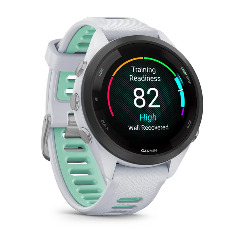 Garmin Forerunner 265S Black Bezel with Whitestone Case and Whitestone/Neo Tropic Silicone Band 42 MM Watch Best Price in AbuDhabi