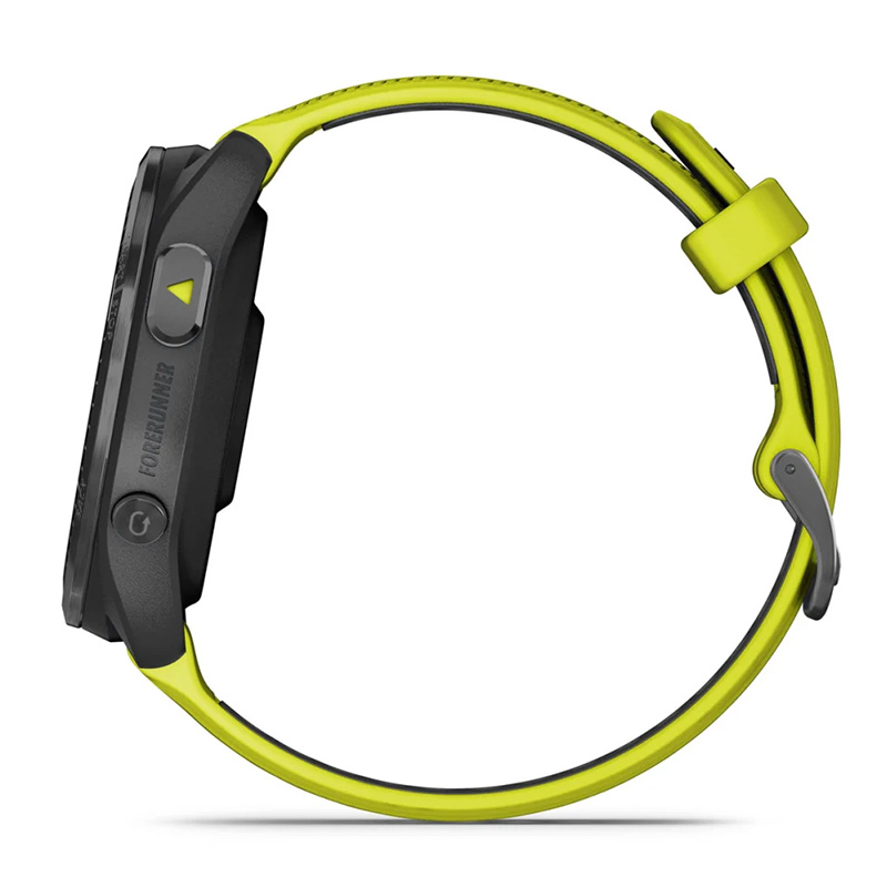 Garmin Forerunner 965 Carbon Grey DLC Titanium Bezel with Black Case and Amp Yellow/Black Silicone Band Watch Best Price in Ajman