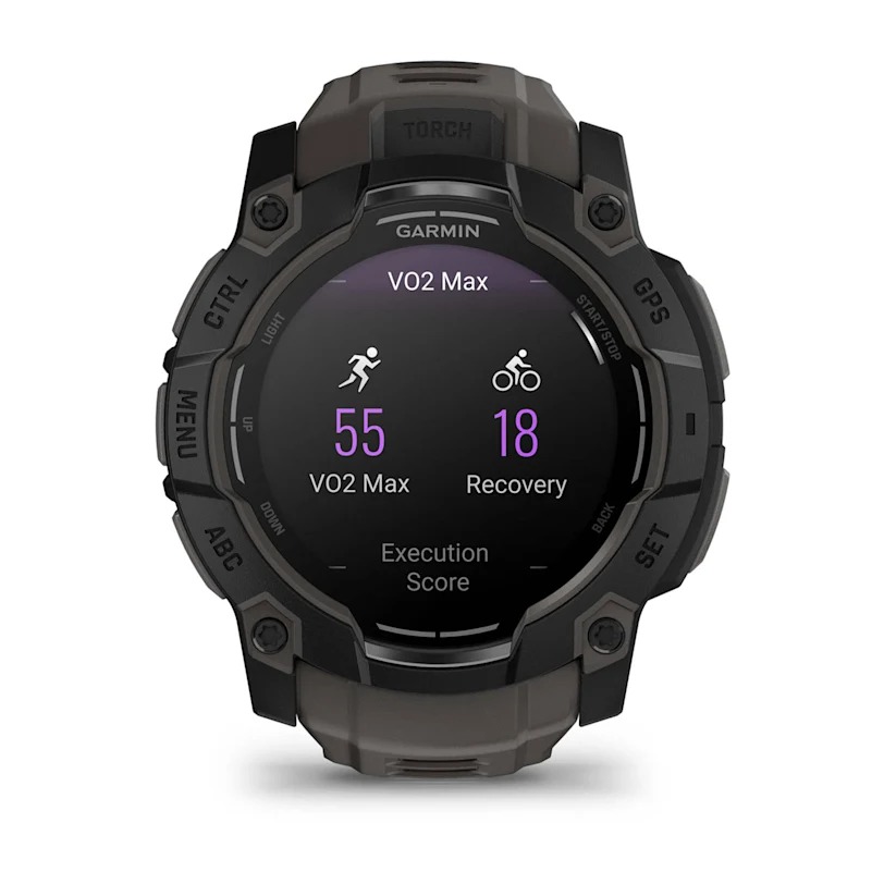 Garmin Instinct 3 – 50 mm AMOLED Black with Charcoal Band Watch