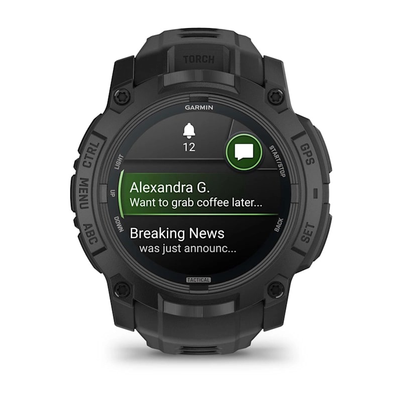 Garmin Instinct 3 – 50 mm AMOLED Tactical Edition Black with Black Band Watch Best Price in Dubai