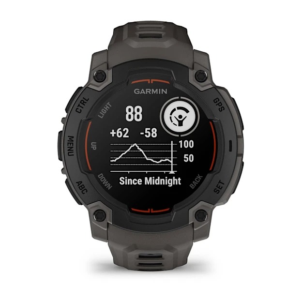 Garmin Instinct E – 45 mm Black with Charcoal Band Watch