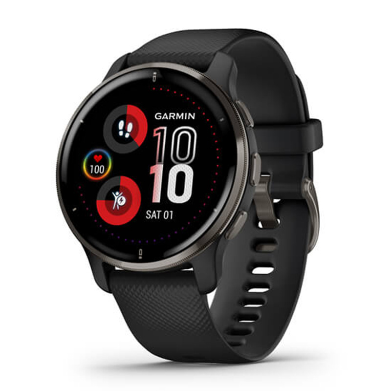Garmin Venu 2 Slate Stainless Steel Bezel With Black Case And Silicone Band 43 mm Best Price in UAE