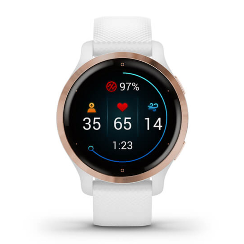 Garmin Venu 2S Rose Gold Bezel with White Silicone Band 40 MM Best Price in Dubai