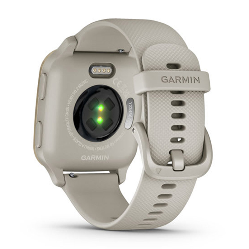 Garmin Venu Sq 2 - Music Edition Cream Gold Aluminium Bezel with French Grey Case and Silicone Band 40mm Best Price in UAE