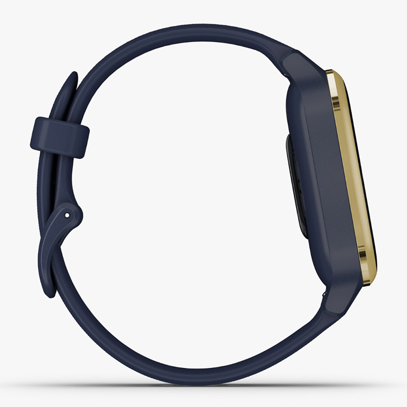 Garmin Venu Sq - Music Edition Light Gold With Navy Case Silicone Band 40 MM Best Price in UAE