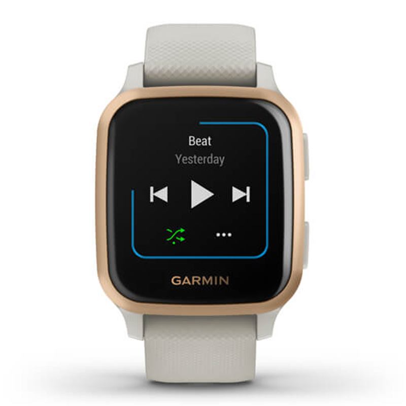 Garmin Venu Sq - Music Edition Rose Gold With Light Sand Silicone Band 40 MM Best Price in Dubai