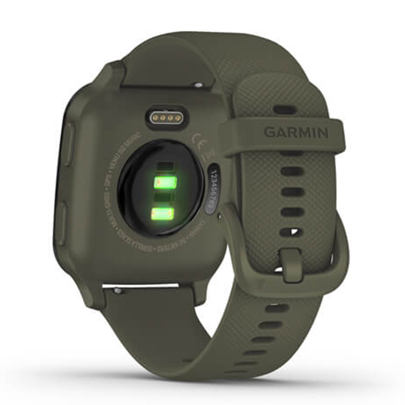 Garmin Venu Sq - Music Edition Slate Aluminum With Moss Case Silicone Band 40 MM Best Price in Dubai