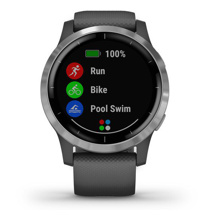 Garmin Vivoactive 4-45Mm Shadow Grey With Silver Hardware (010-02174-04) Best Price in UAE