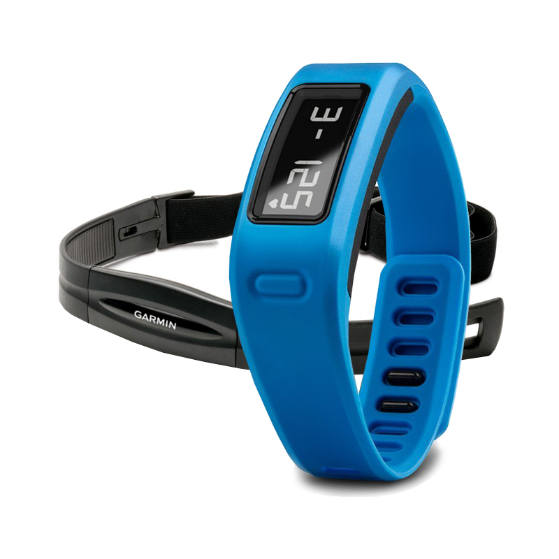 Garmin Vivofit Fitness Band Blue Bundle With Heart Rate Monitor 
