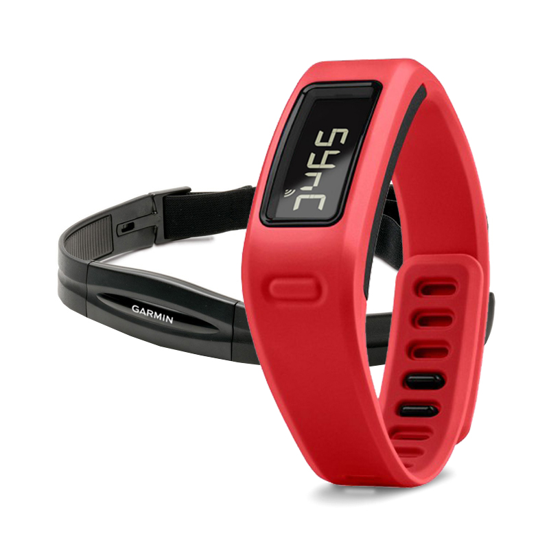 Garmin Vivofit Fitness Band Red Bundle With Heart Rate Monitor in Dubai 