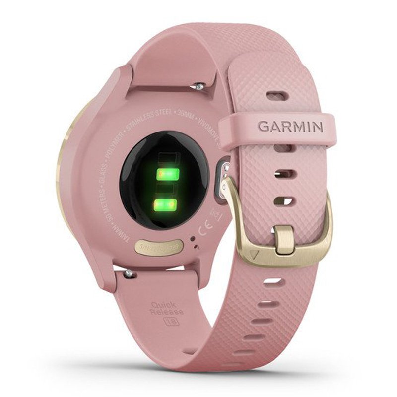 Garmin Vivomove 3S-39Mm Light Gold Stainless Steel Bezel With Dust Rose Case And Silicone Band Best Price in UAE