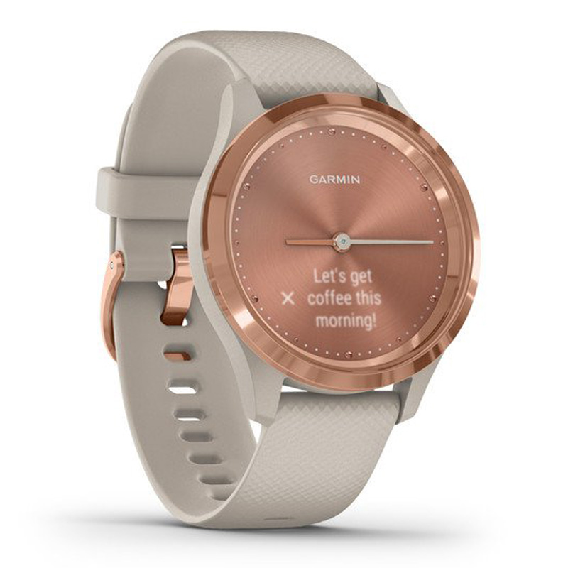 Garmin Vivomove 3S-39Mm Rose Gold Stainless Steel Bezel With Light Sand Case And Silicone Band Best Price in UAE