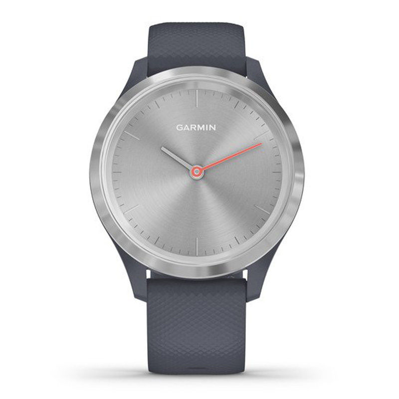 Garmin Vivomove 3S-39Mm Silver Stainless Steel Bezel With Granite Blue Case And Silicone Band Best Price in UAE