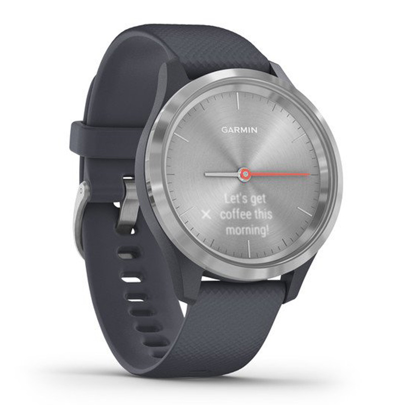 Garmin Vivomove 3S-39Mm Silver Stainless Steel Bezel With Granite Blue Case And Silicone Band Best Price in UAE