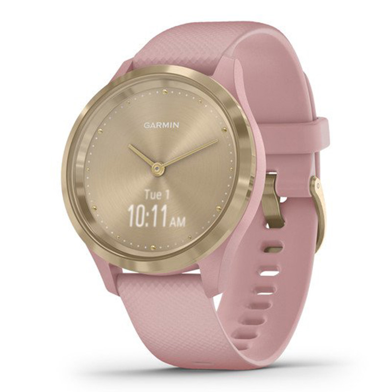 Garmin VivoMove 3S Light Gold Stainless Steel Bezel With Dust Rose Case And Silicone Band 39 mm (010-02238-01)