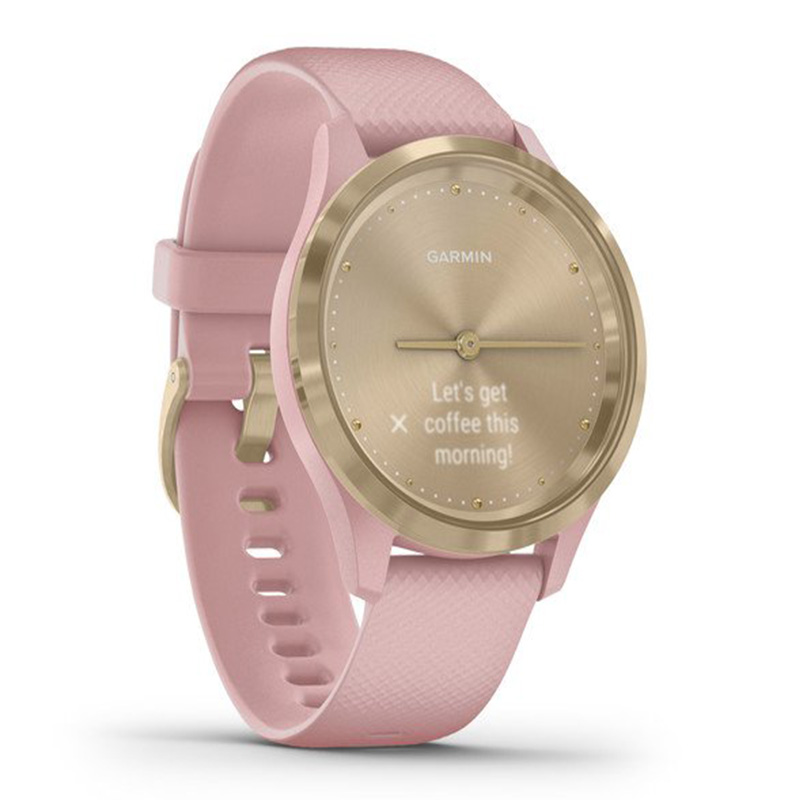 Garmin VivoMove 3S Light Gold Stainless Steel Bezel With Dust Rose Case And Silicone Band 39 mm (010-02238-01) Best Price in UAE