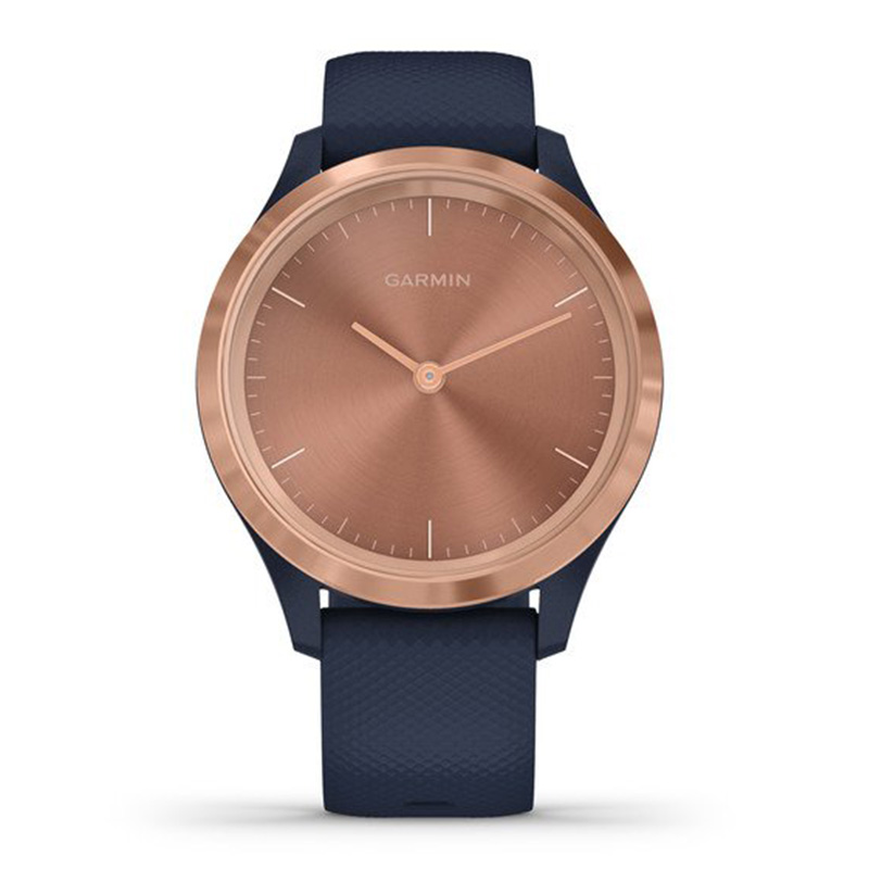 Garmin VivoMove 3S Rose Gold Stainless Steel Bezel With Navy Case And Silicone Band 39 mm (010-02238-03) Best Price in UAE