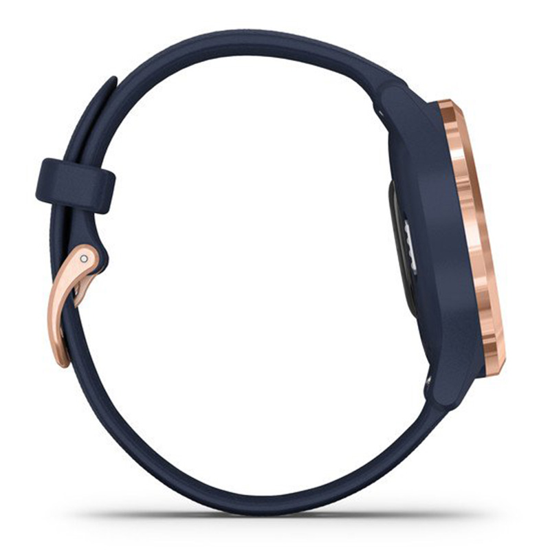 Garmin VivoMove 3S Rose Gold Stainless Steel Bezel With Navy Case And Silicone Band 39 mm (010-02238-03) Best Price in UAE