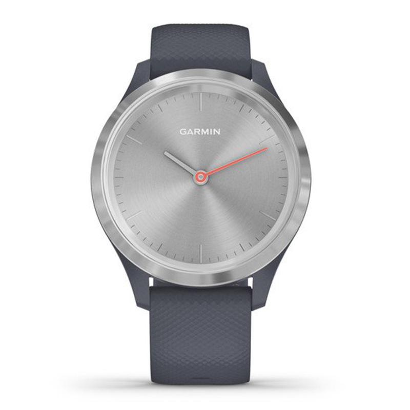 Garmin VivoMove 3S Silver Stainless Steel Bezel With Granite Blue Case And Silicone Band 39 mm (010-02238-00) Best Price in UAE