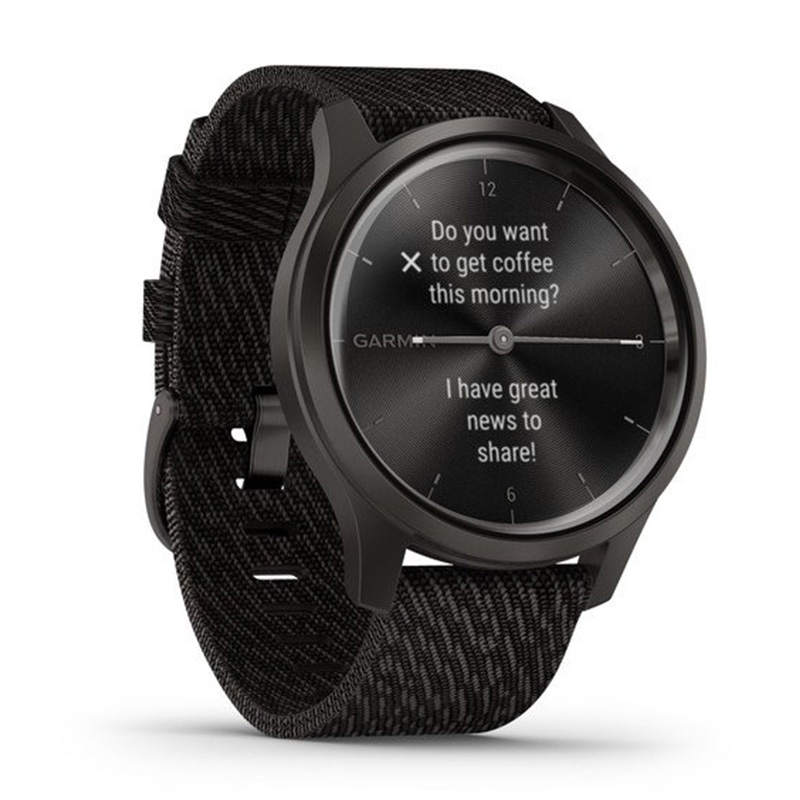 Garmin VÃ­vomove Style Graphite Aluminium Case With Black Pepper Woven Nylon Band Best Price in Abu Dhabi