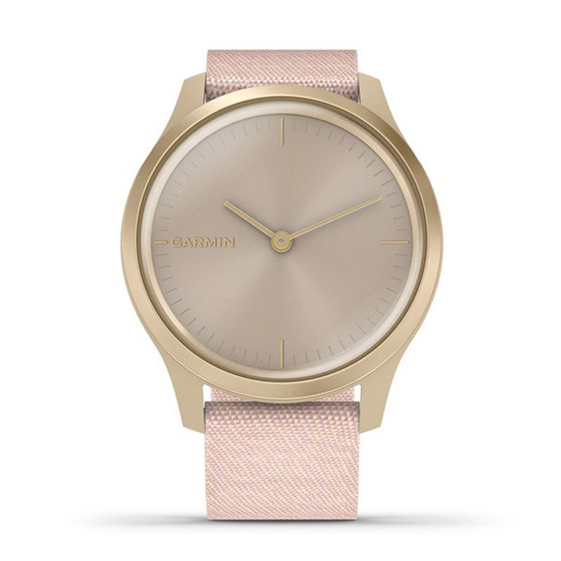 Garmin VÃ­vomove Style Light Gold Aluminium Case With Blush Pink Woven Nylon Band Best Price in Dubai