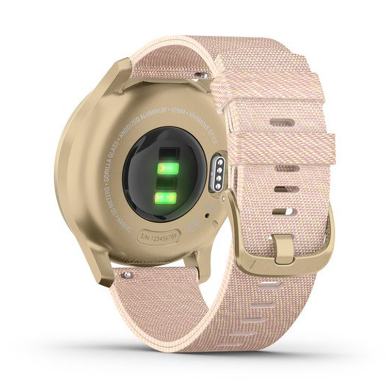 Garmin VÃ­vomove Style Light Gold Aluminium Case With Blush Pink Woven Nylon Band Best Price in UAE