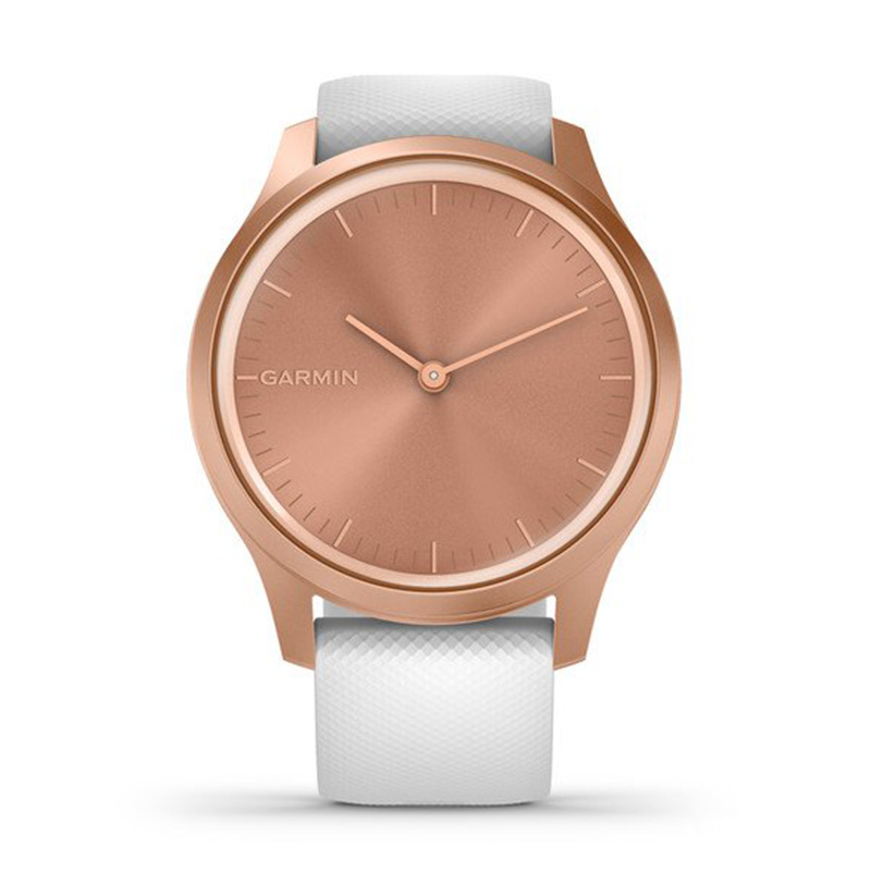 Garmin VÃ­vomove Style Rose Gold Aluminium Case With White Silicone Band Best Price in Dubai