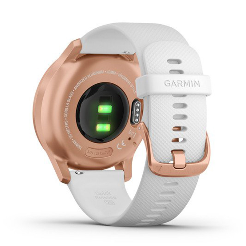 Garmin VÃ­vomove Style Rose Gold Aluminium Case With White Silicone Band Best Price in Sharjah